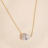 BXINY 1-3CT Pear Cut Moissanite Pendant Necklace S925 Silver East West Solitaire Water Drop Diamond Neck Chain for Women Jewelry
