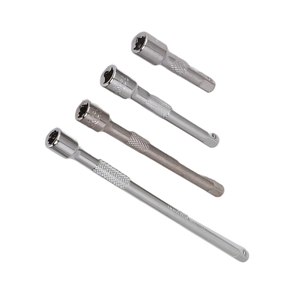 4pc 1 4in Drive Socket Extension Bar Set Long Shaft 50mm 75mm 100mm 150mm Ratchet Improved