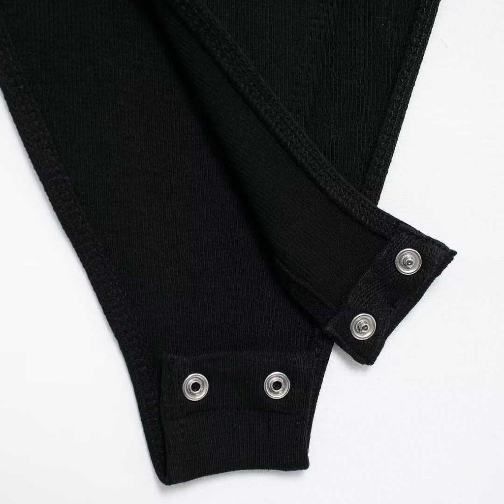 Figurbetonte gerippte Bodys für Damen, O-Ausschnitt, Träger, Druckknopfverschluss, Damen-Playsuits, Sexy Mode