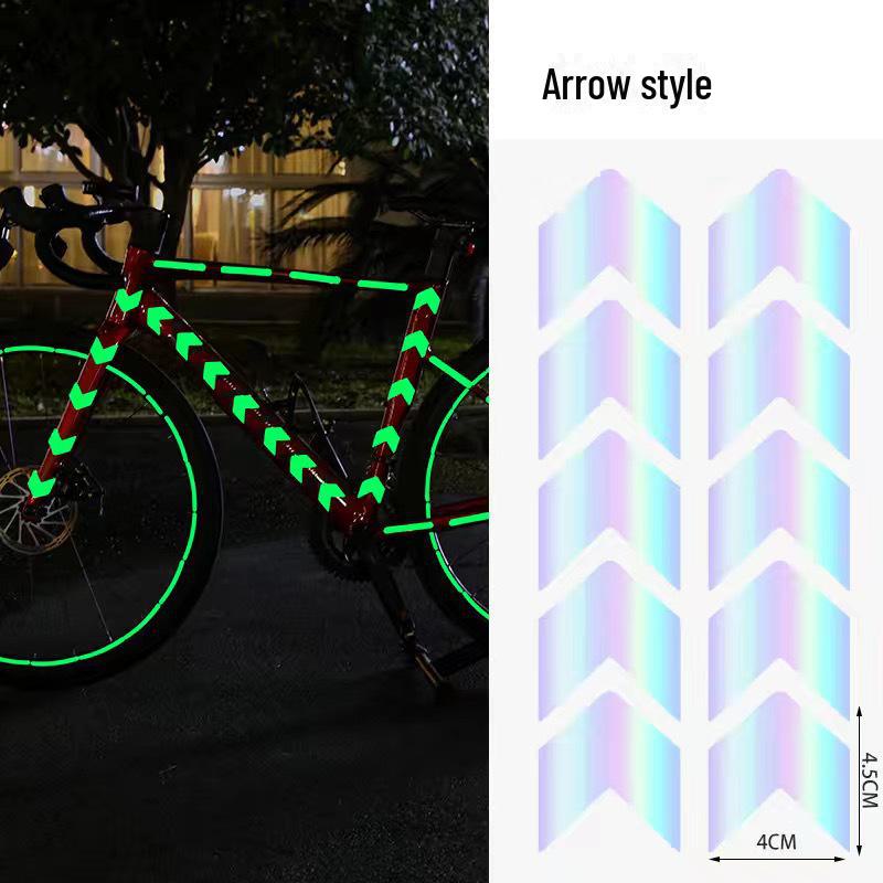 Colorful Reflective Wheel Stickers for Bikes and Motorcycles - Safety Fluorescent Strips