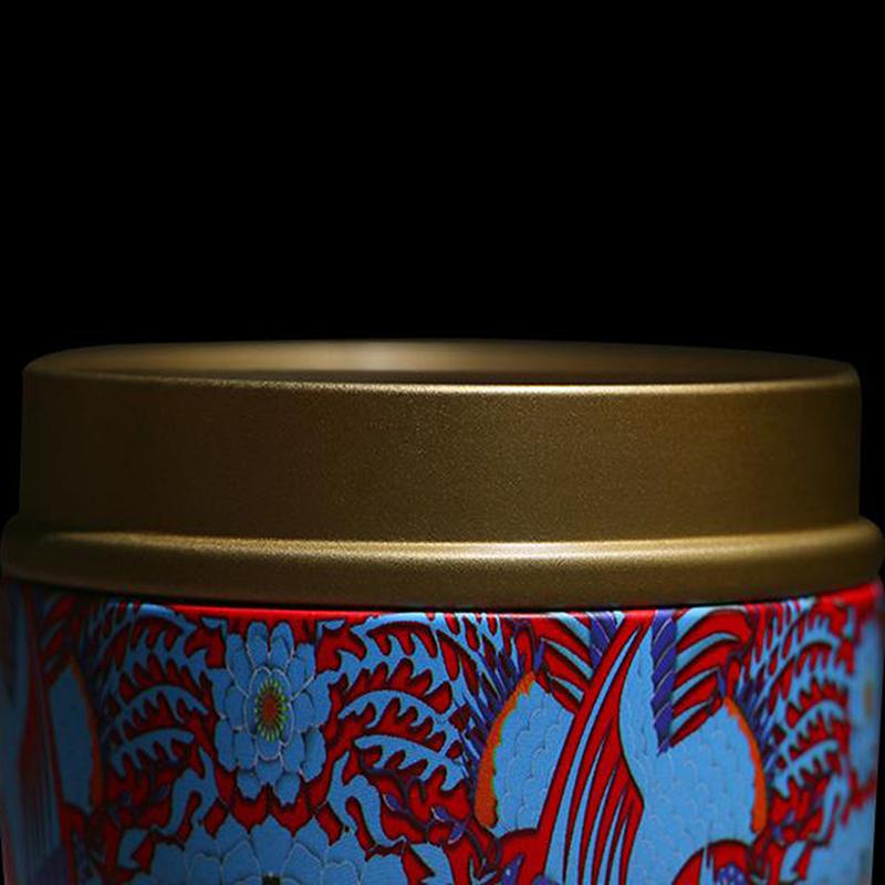 Mini Exquisite Prints Tea Tin Double Cover Tea Storage Container Portable Chinese Style Tea Can Universal Home Kandy Spices Can