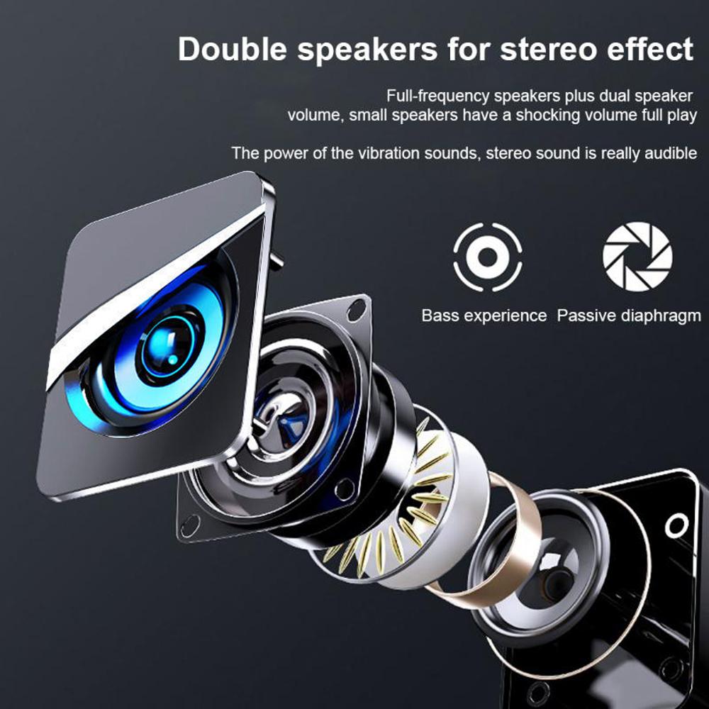 Computer Speakers PC Sound Box HIFI Stereo Audio Microphone USB Wired Caixa De Som With LED Light For Desktop Computers Laptop