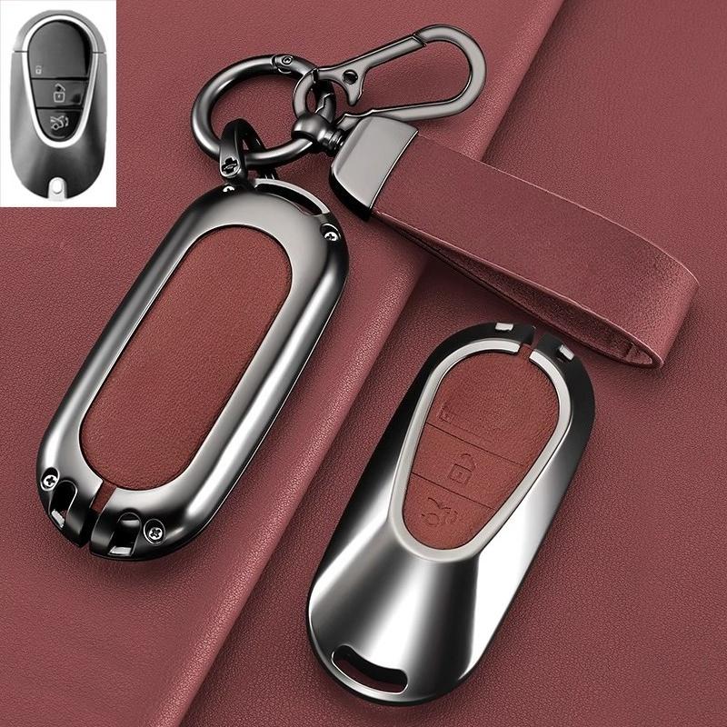 For Mercedes Benz new key protection case C260L shell E300L buckle A200L car glass/GLB/GLC/GLE high-end feel