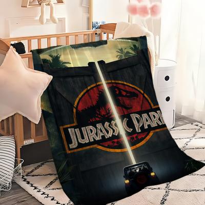Classic Movies J-Jurassic P-Park Blanket Blanket for Couch Sofa Travel Home Picni Flannel Blanket Birthday Gift Warm Comfortable