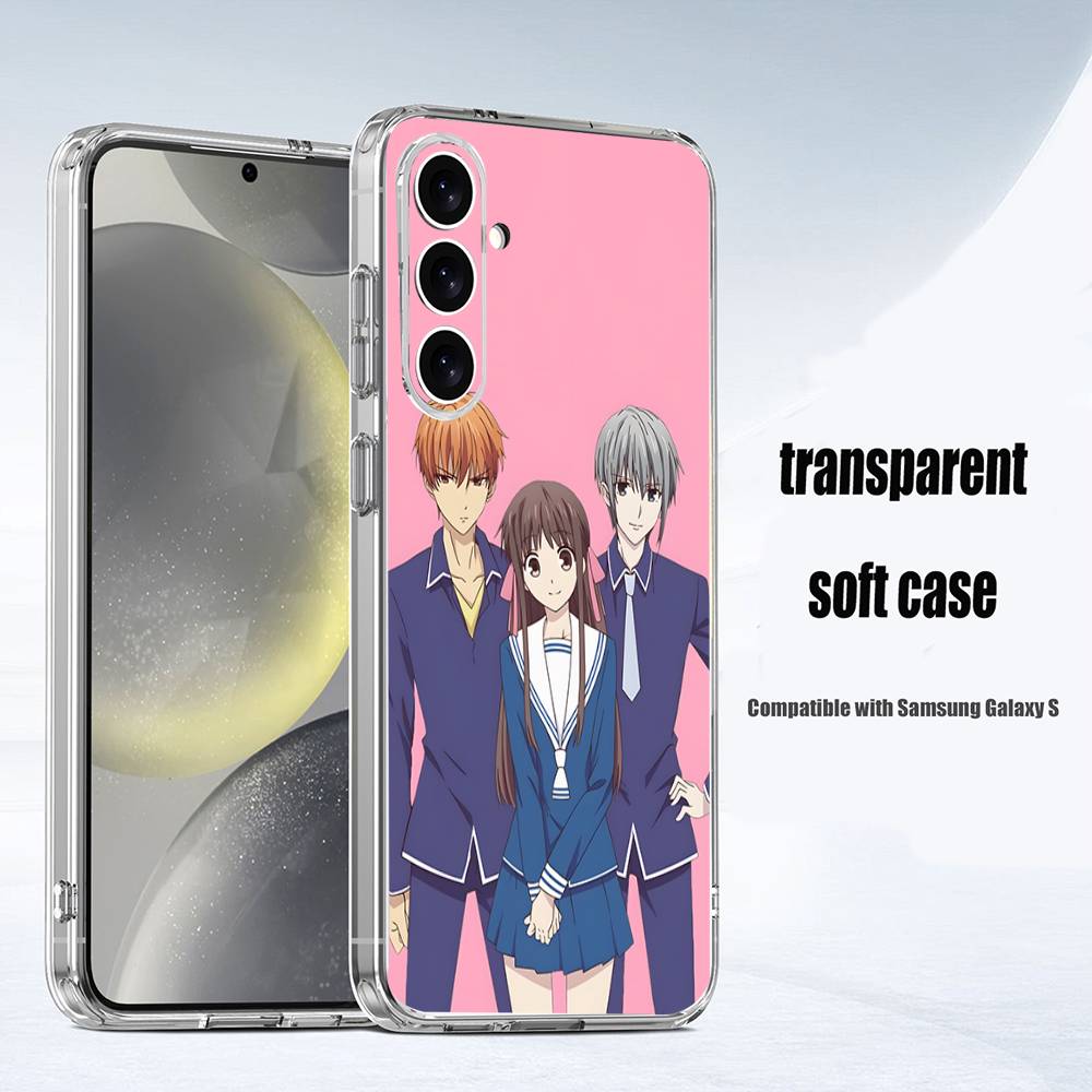 Anime F-Fruit B-Baskets Phone Case For Samsung S24,30,21,22,23,20 FE,lite,PIus,Ultra,5G,Note,9,10 Transparent Cover