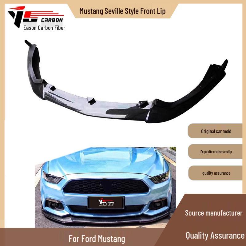Carbon Fiber Front Lip Spoiler for 2015-2022 Mustang