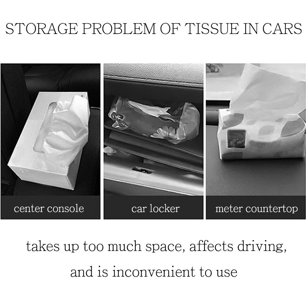Taschentuchbox für die Sonnenblende im Auto, Serviettenhalter aus PU-Leder fürs Auto, Hängende Papieraufbewahrungshüllen für die Sonnenblende im Auto und die Aufbewahrungsdekoration im Autoinnenraum