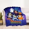Halloween Night Adventure Personalized Name Blanket Lightweight Personalized Blanket Comfortable Throw For Sofa Bed Bedding Living Room All-Season Use