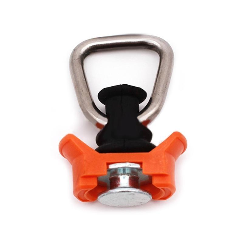 RV Boat Tie Down Anchor Single Stud Fitting L Track 1322LB Capacity with Stainless Steel Round Ring Hanging Hook Cargo Control