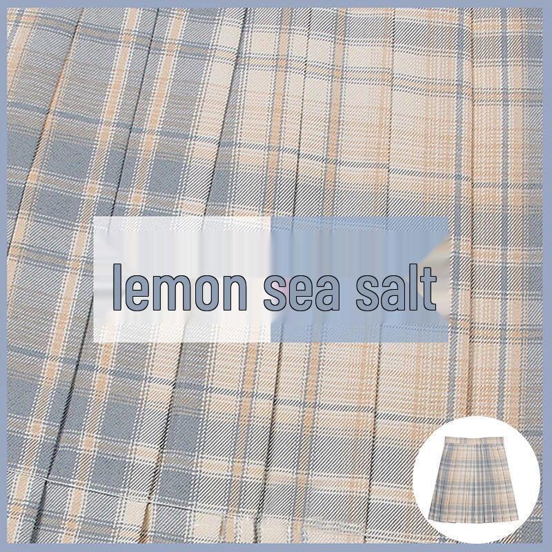 Japanese JK School Uniform Plaid Skirt Set - Women's Short Sleeve Pleated Skirt