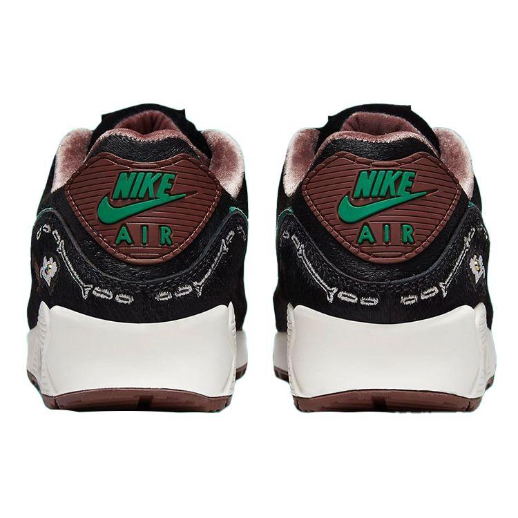 Nike Damen Air Max 90 SE Siempre Familia Schwarz Segel Samt Braun Grün Rauschen Retro Laufen Lifestyle Freizeit Sneaker DO2154-010