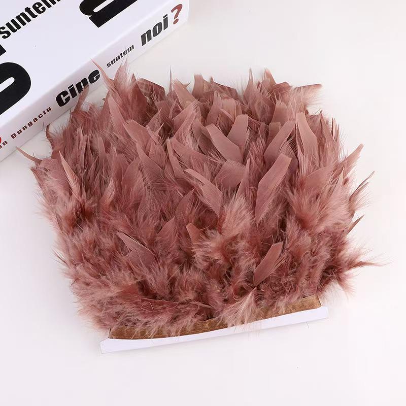 Turkey Feather Trim for DIY Stage Costume & Skirt Decoration