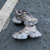 Foam Bottom Mesh Dad Shoes Women's Spring and Summer New Small Thick Sole Heightening Women's Shoes Breathable Sports Shoes Tide