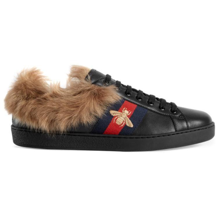 Gucci Ace Wool Embroidered 'Bee - Black' 496093 0FI50 1093