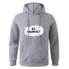Long Sleeve Teens Autumn Gray Black Hooded Sweatshirt Hoodie Sportswear