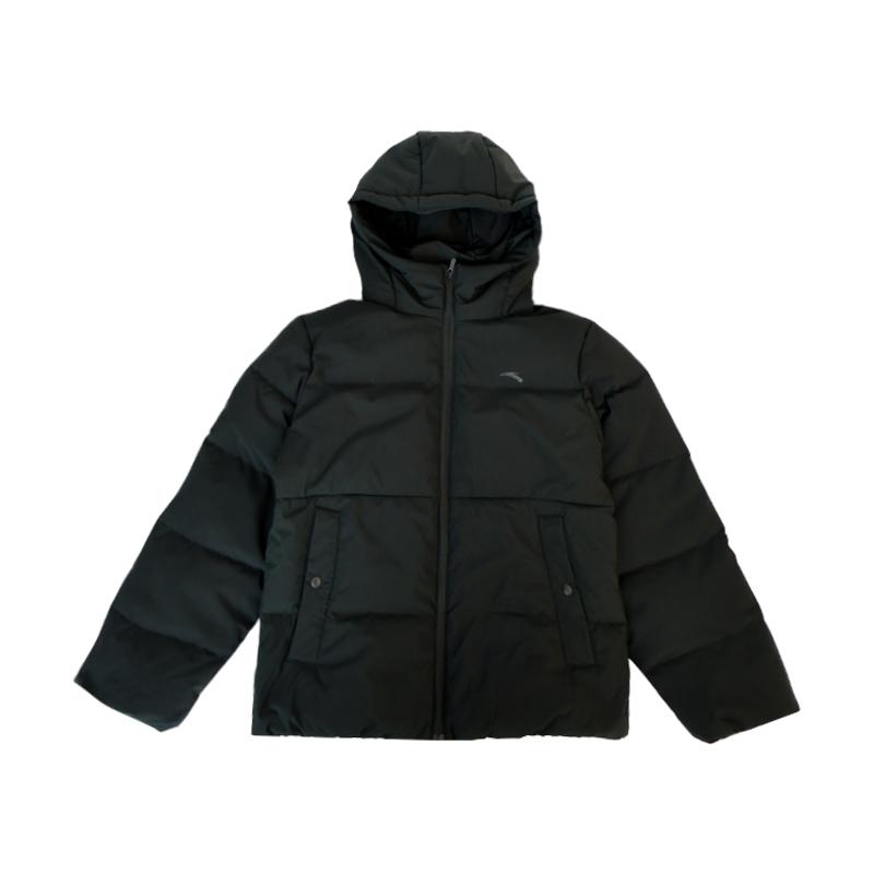 

Anta Training Series Solid Color Water-Resistant Warm Loose Hooded Puffer Jacket Women outerwear Basic-Black 162447919-5