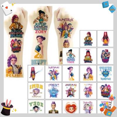 Adesivos de Vestir para Grupo de Meninas Caçadoras de Monstros Kpop Adesivos Fofos para Troca Adesivos Criativos DIY Feitos à Mão Adesivos de Brinquedo para Crianças