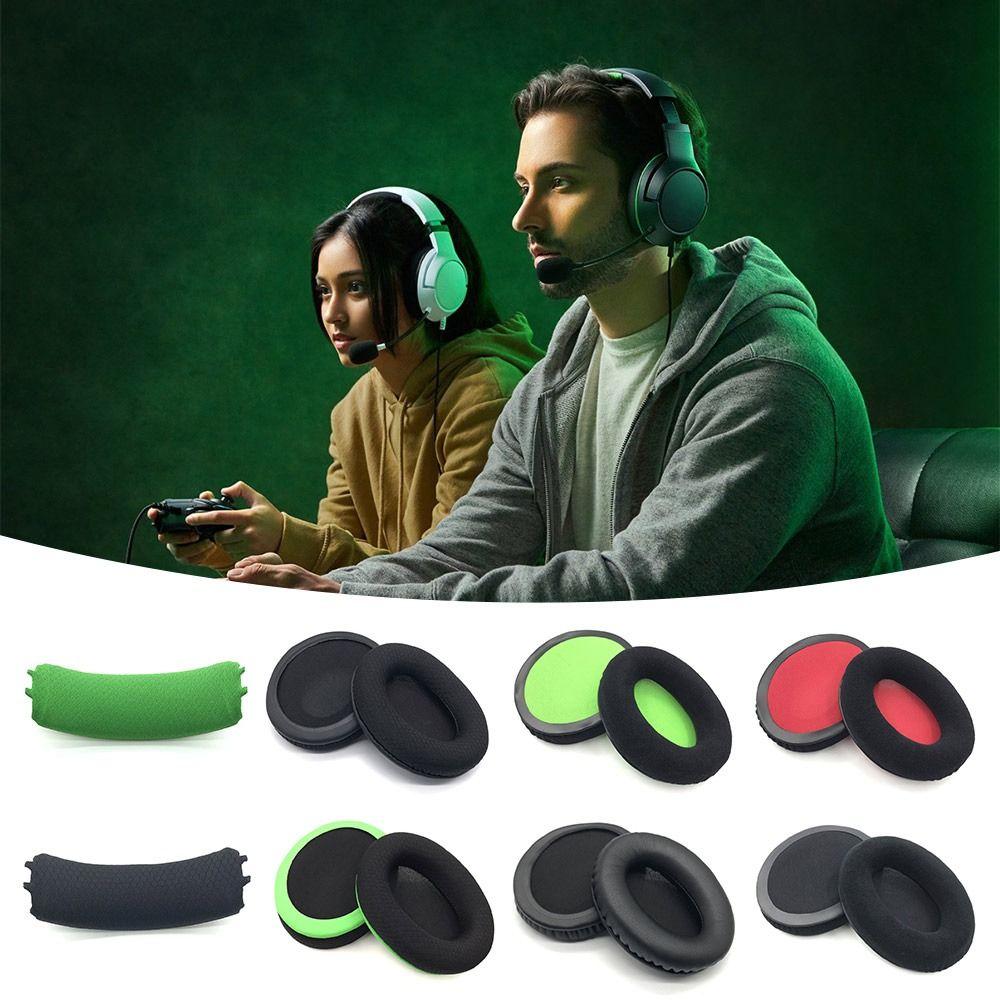 1Pair Sponge Ear Pads Replacement Soft Headset Earmuff Headset Repair Headphone Protective Cover for Razer KAIRA X Pro