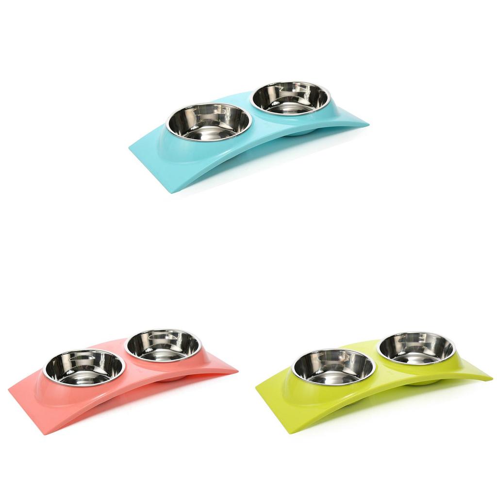 Premium Quality Double Food Water Pet Feeding Bowl For Puppies And Kittens With Non-slip Design