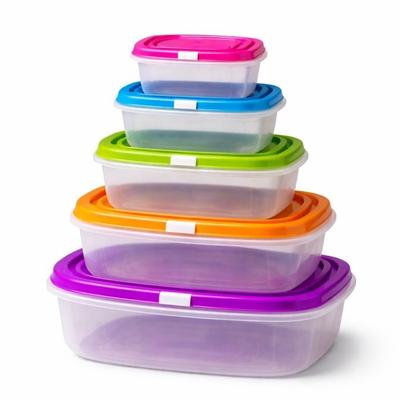 Pojemniki na żywność - SIROCO - Zestaw 5 szt. - Stackowalne - Szczelne - Plastik bez BPA