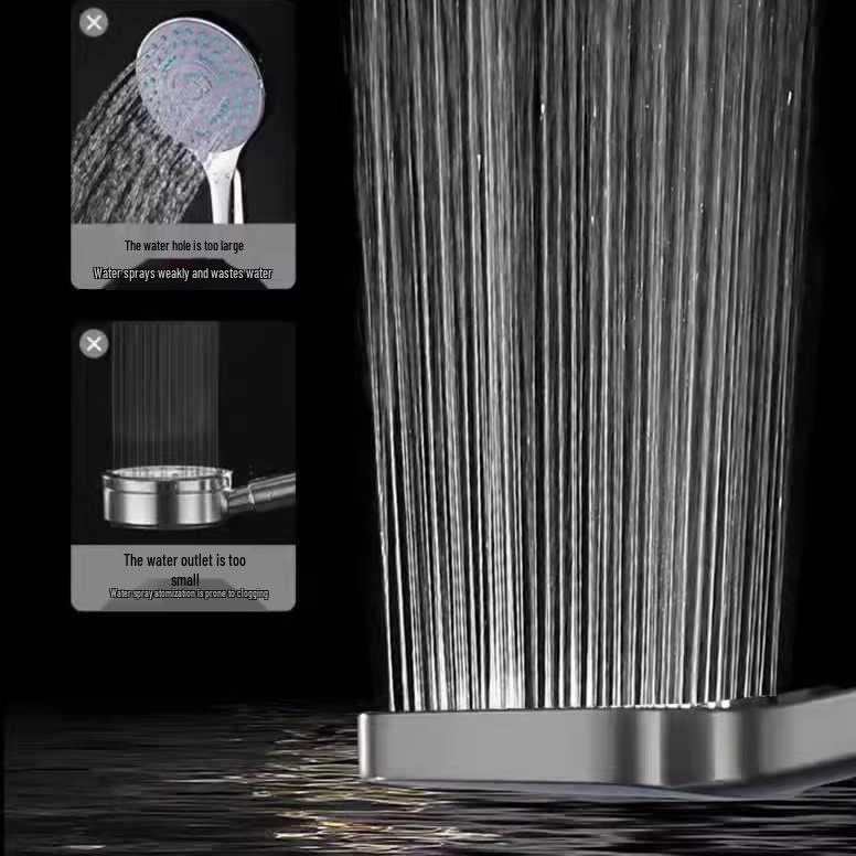 Handheld Water Heater Shower Head with Large Panel for Household Bathrooms