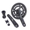Cycle Crankset with 50T to 34T Chainring Aluminum Alloy Hollow Integrated Cycle Crank Arm Set for 9 Speed to 12 Speed