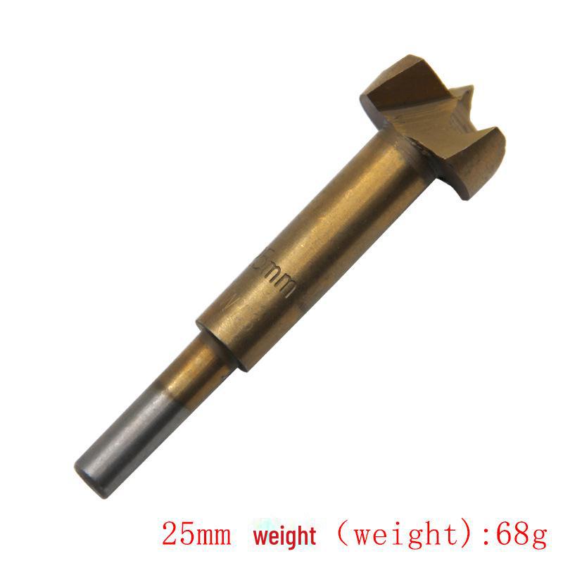 7-Piece Titanium-Plated Hinge Drill Set for Woodworking and Door/Window Installation