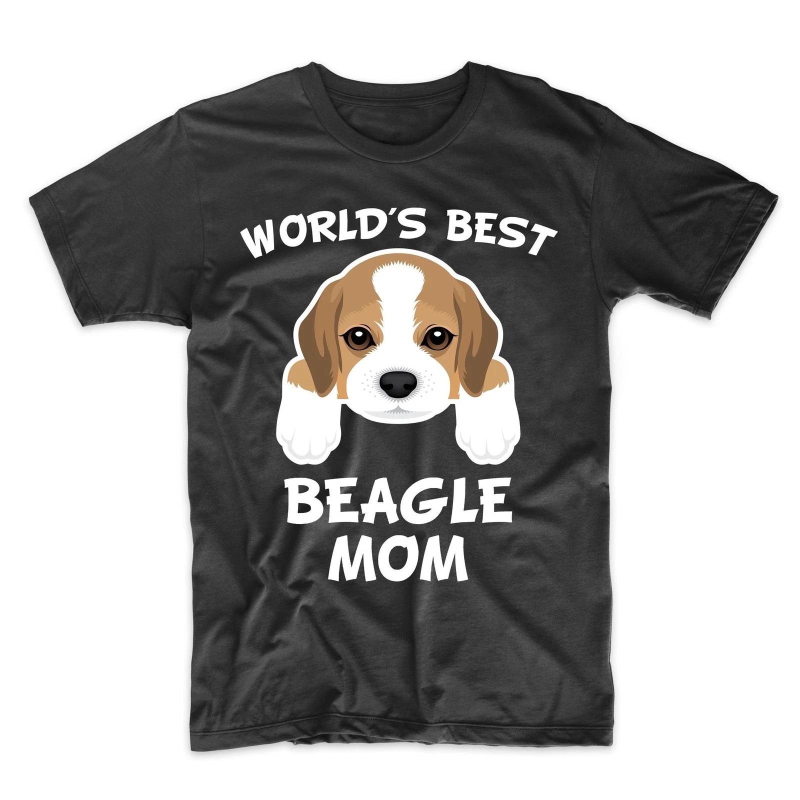 Beagle Mom Shirt - World s Best Beagle Mom Dog Owner T-Shirt M