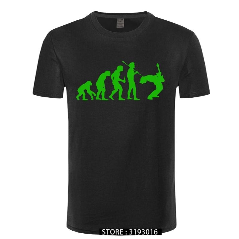 Funny Guitarist T Shirt Evolution Of a Guitarist Music Rock Guitar Musician Band Metal Mens Tshirt 31 Colors Unisex Cool Tees