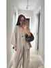 2025 Women's Casual V-neck Top & High-waisted Pants Set