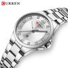 CURREN Brand Quartz Watch for Women Fashion Luxury Round Stainless Steel Waterproof Luminous Ladies Wristwatch