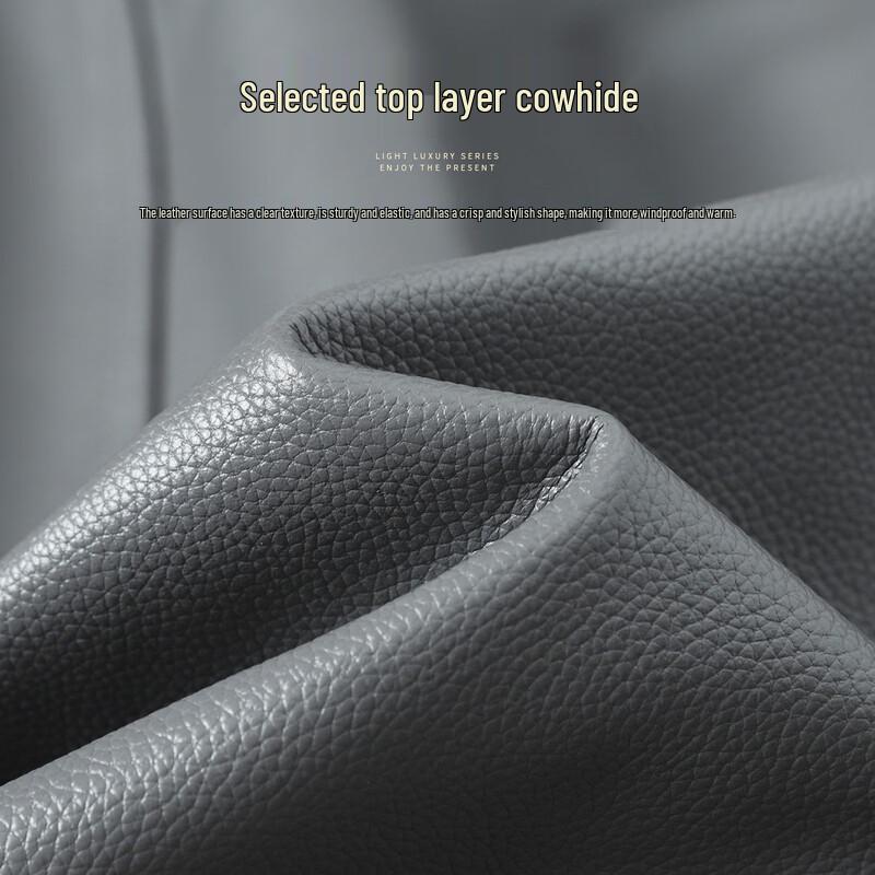 Men's Stand Collar First Layer Cowhide Down Jacket