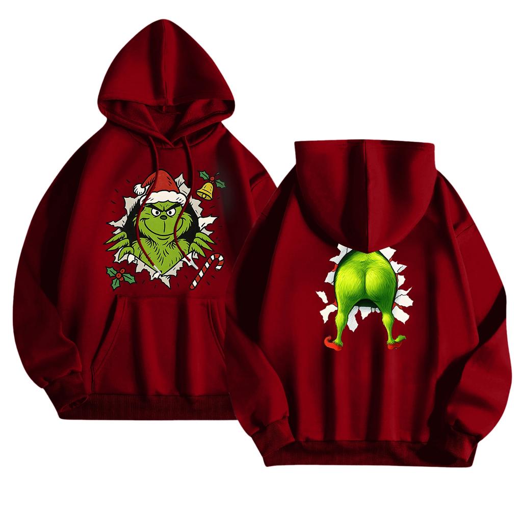 Women's Fashionable Casual Long-Sleeved Hooded Printed Sweatshirt