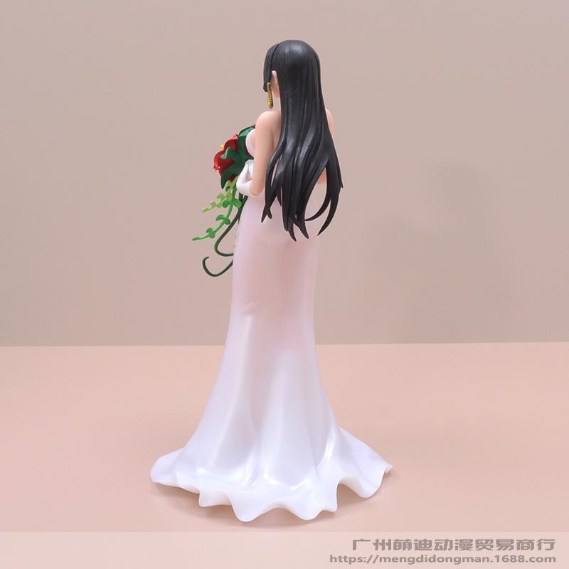 One Piece Sailing King Beauty Wedding Dress Female Emperor Boya Hancook Handmade Model Animation Decorations Doll Boxed