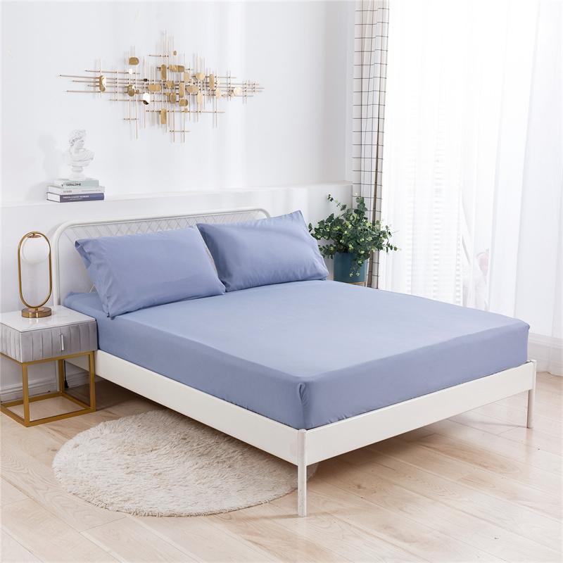 

Soft Skin-Friendly Fitted Sheet Set Solid Color Single Double Bed Sheet And Pillowcases Elastic Band Bedsheet Mattress Cover 90x200cm