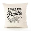 Cushion Cover I Can't I Have Paddle I Can't Minimalist | Cotton Canvas Fairtrade 305 G/m² Invisible Zip Size 40×40 Cm
