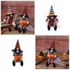 Handmade Pumpkin Dwarf Faceless Doll Cute Gnome Plush Toy Ornament Halloween Dwarf Decoration  Gift