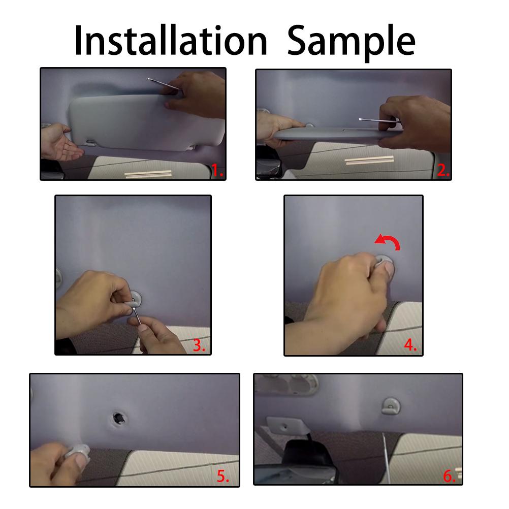 thumbnail image 2 of Sun Visor Holder Hook Clip Gray Fits For FX35 FX45 G35 Pathfinder X-trail 2 of 9