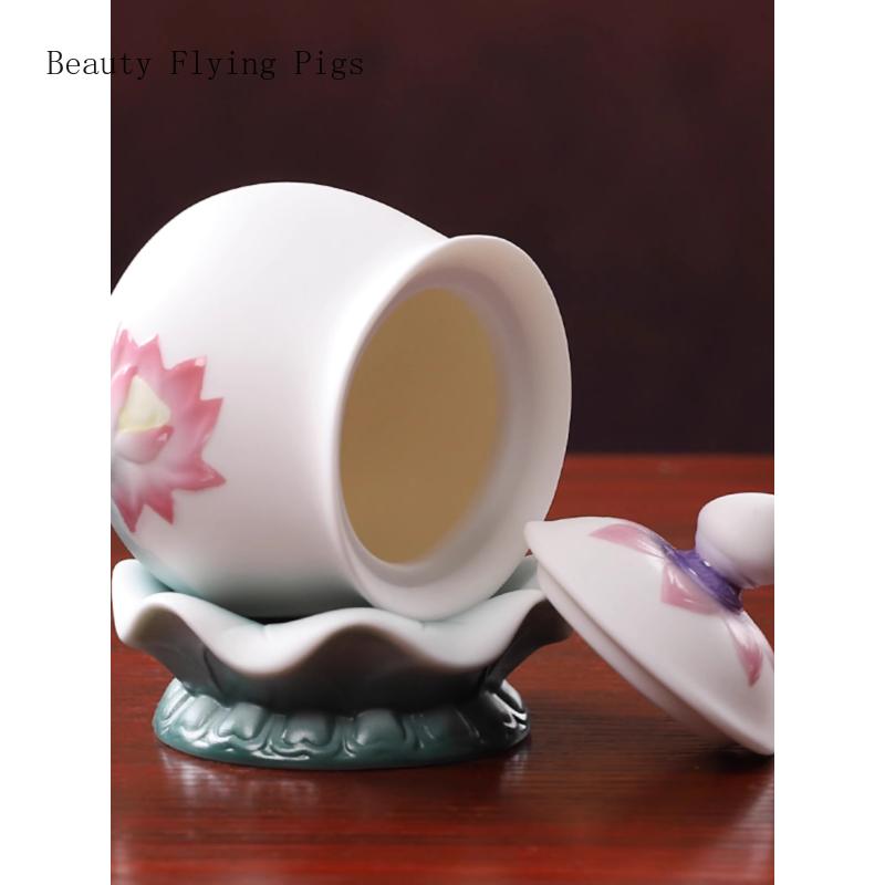 1PCS Ceramic Buddha Front Water Supply Cup Immortal Family Buddha Hall Buddha Supplies Holy Water Cup