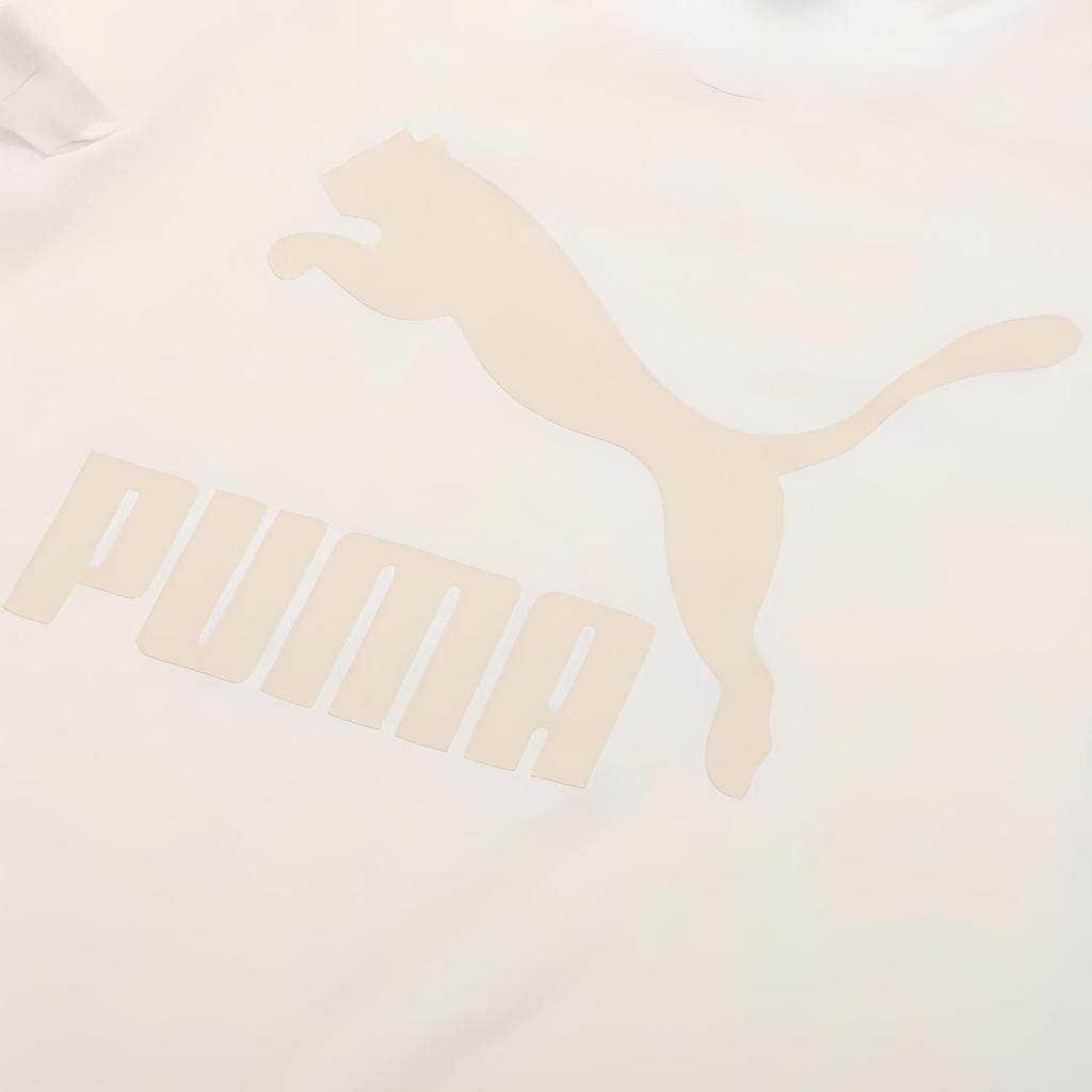 Puma Running Training Casual Print Round Neck Short Sleeve T-Shirt Women Tops Off-White 532282-99