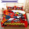 3pcs UFO Robot Grendizer3 Design Cover Set - HD Printed Bedding with 1 Cover and 2 Pillowcases - Perfect for Home and Dorm Decor