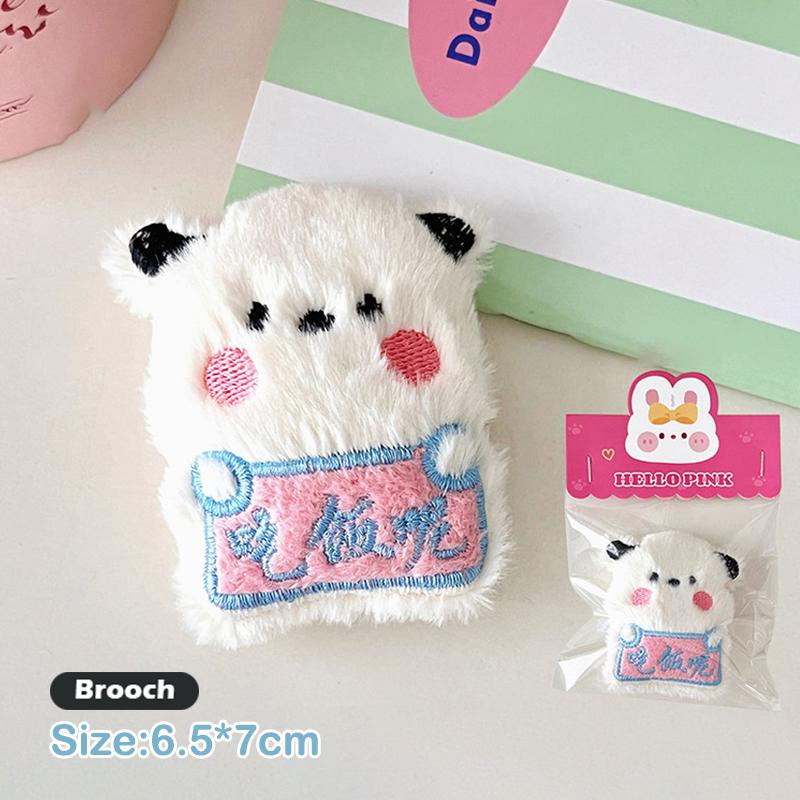 Breloc cu pandantiv drăguț de pluș cu câinele Pochacco pentru femei, fete, inel de chei auto creativ, decorațiuni pentru geantă, accesorii, cadou