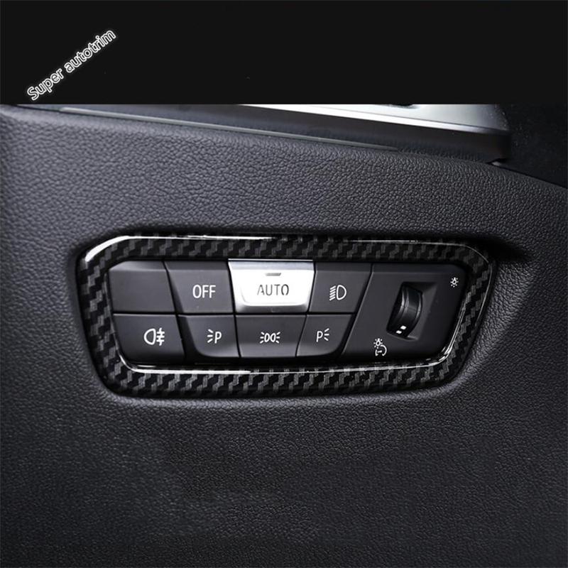 Head Light Lamp Switch Button Control Panel Sticker Decoration Cover Trim For BMW 3 Series G20 - 2024 Interior Accessories