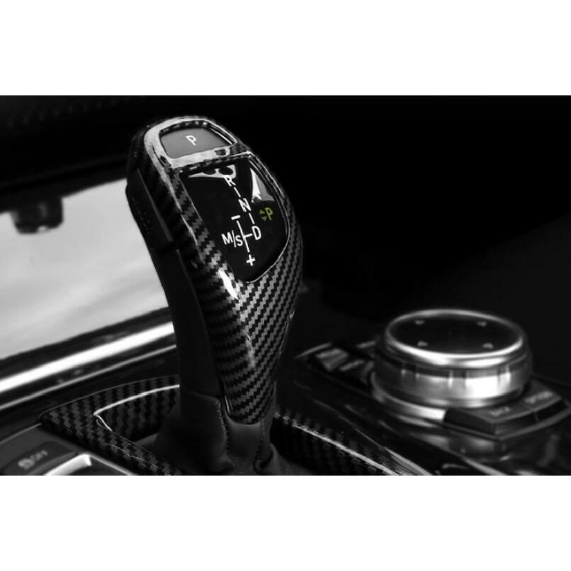Carbon Fiber Gear Shift Knob Shifter Lever Trim 1PCS For BMW X3 F25 X4 2011-2017