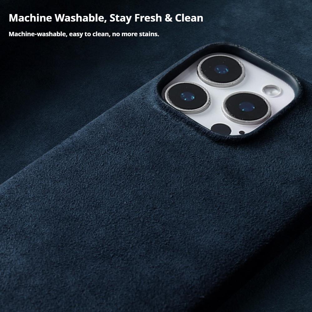 Magnetic Alcantara Suede Phone Case for iPhone 17 Pro Max Air 17 16 Pro 15 14 Plus 13 12  All-inclusive Wireless Charging Cover