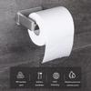 Stainless Steel Toilet Roll Holder Self Adhesive In Bathroom Tissue Paper Holder Black Finish,Easy Installation No Screw