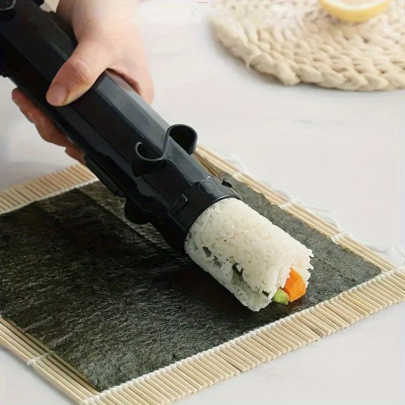 Komplettes Sushi-Set, Werkzeug- und Geräte-Sets für Sushi, inklusive gestreifter Sushi-Form, Sushi-Raketenwerfer, Bambus-Sushi-Matte, DIY-Sushi-Maschine