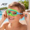 Óculos de Natação Infantis com Clipe e Estojo, Visão Ampla de 180 Graus Anti-UV Anti-nevoeiro para Piscina, Sem Vazamentos Óculos de Natação Anti-nevoeiro para Crianças