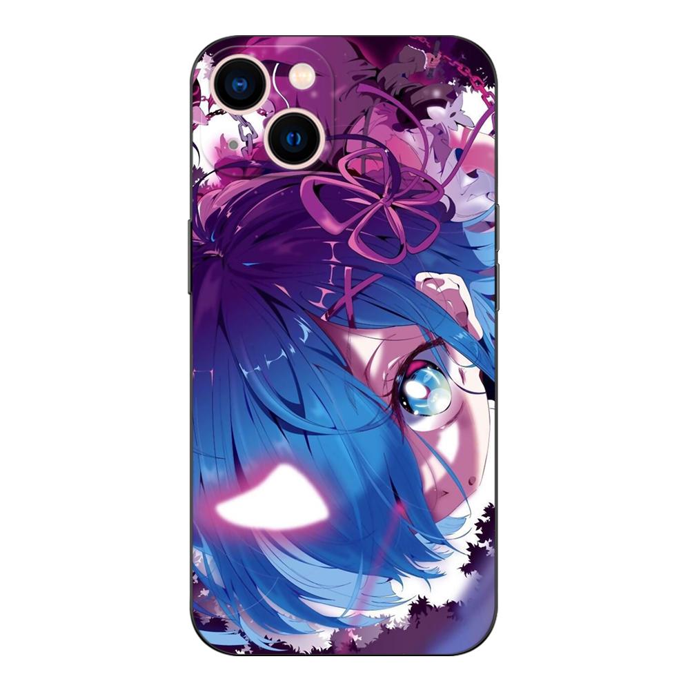 Black Tpu Case For Google Pixel 4 4A 4XL 5 5A 5XL 6 6A 7 PRO Cover Ram Rem Anime Cartoon