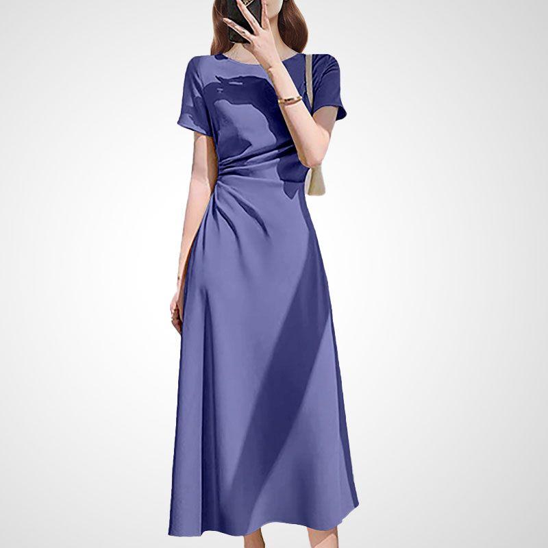 

Женское летнее платье большого бренда, асимметричного кроя, облегающее Purple- XL